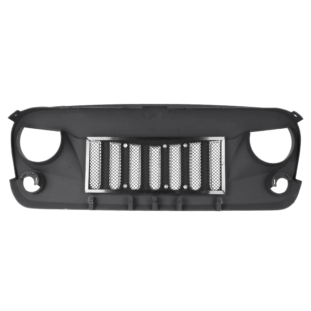Front Rugged Eagle Eye Grill Insect Proof Mesh Grille For Jeep Wrangler JK 2007-2017