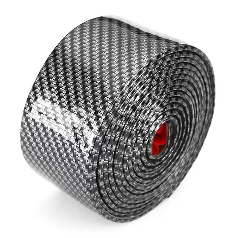 

2.5m Carbon Soft Black Bumper Strip Fiber Rubber DIY Door Sill Protector Edge Guard Car Stickers Car Styling Accessories#290440
