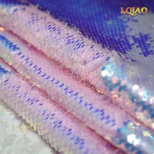 Новинка 1 ярд прозрачная измененная ткань с обратимой блестки вышитые батик Блестки Ткань для платьев/сумок/инструменты для шитья "сделай сама"