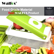 WALFOS 12 stücke Multifunktionale Schneider Gemüseschneider Mandolinenschneider Mit Austauschbaren Edelstahl Peeler Grater