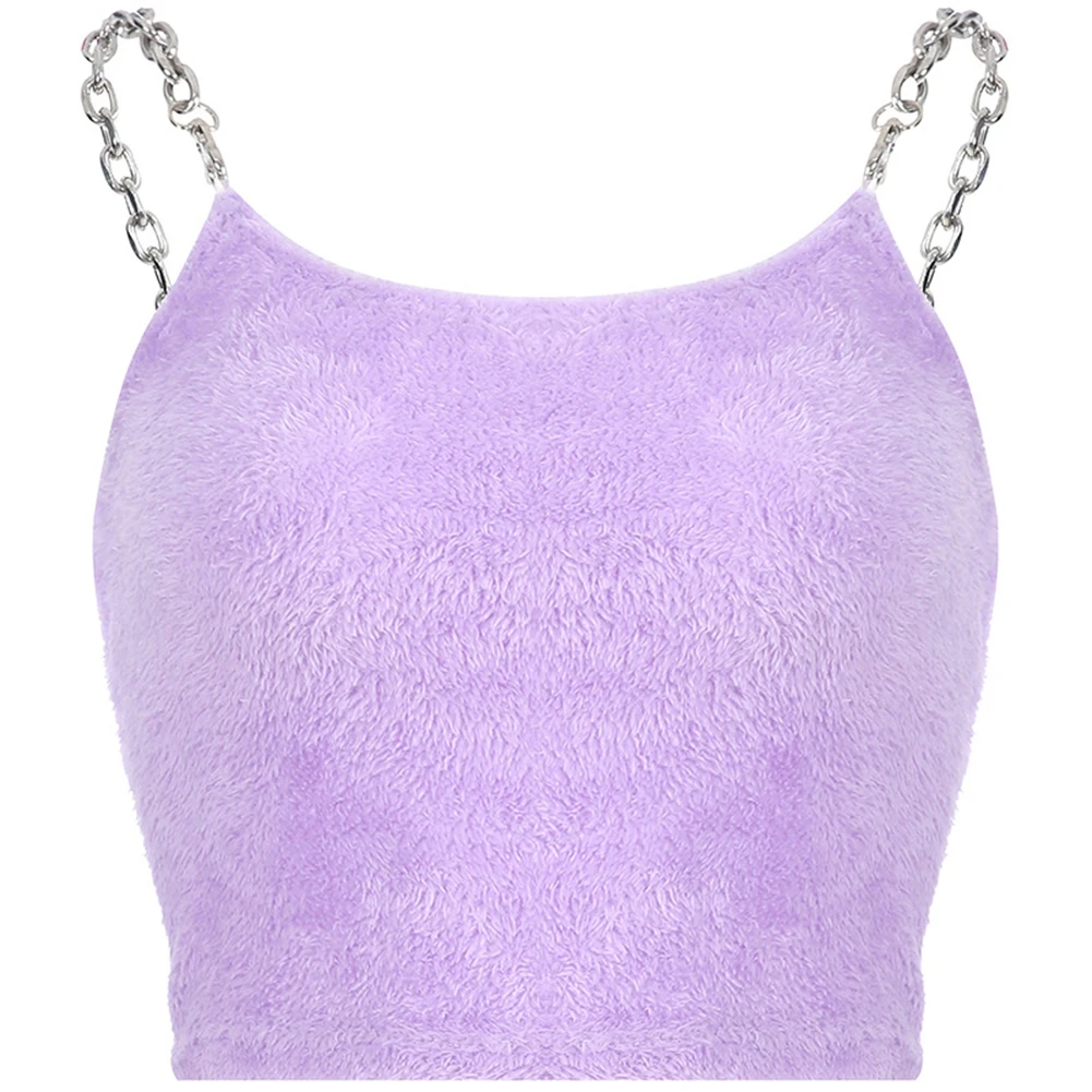 

2019 New Fashion Summer Sexy Halter Top Metal Chain Patchwork Tank Top Women Backless Cropped Tank Tops Crop Top