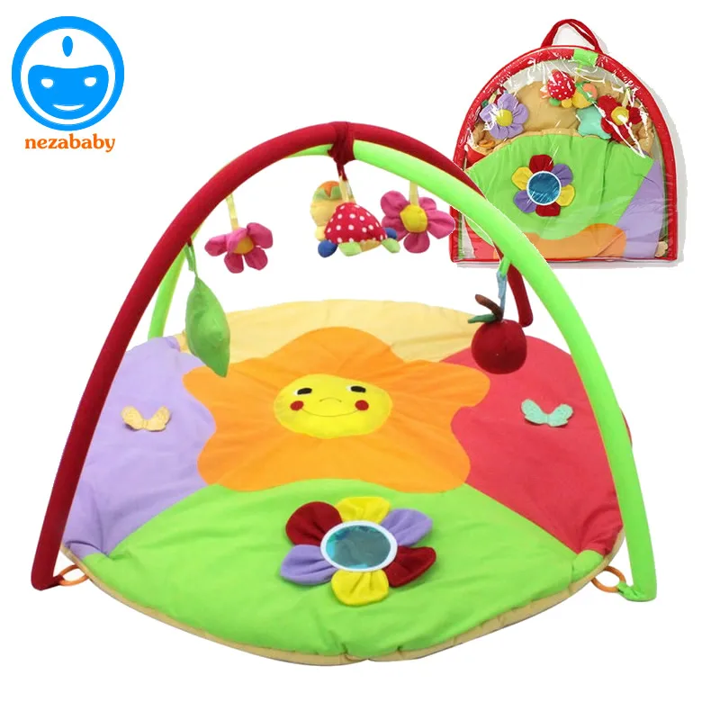 90cm Sunflower Educational Children Rugs And Carpet Baby Play Mat Kids