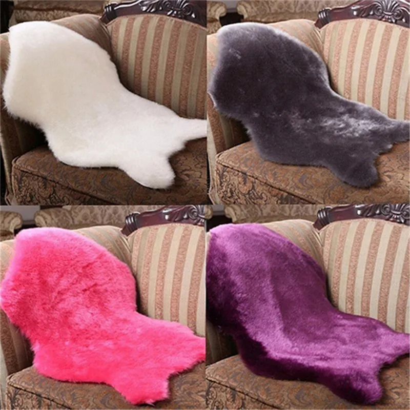 Doux Faux En Peau De Mouton Tapis Tapis Carpet Pad Anti Slip