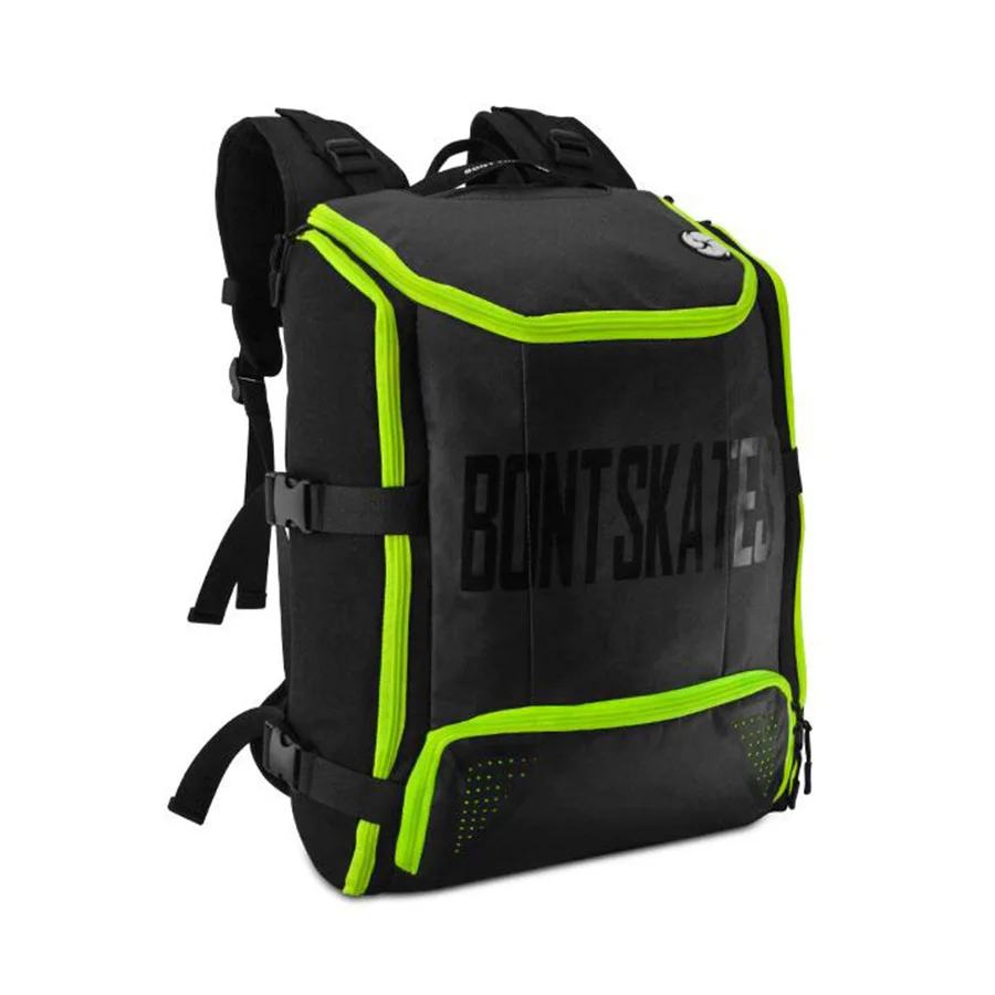 Bont Inline speed рюкзак для коньков 28L профессиональная обувь для роликов, скейтборда сумка держатель шлема защитные наколенники сумка - Цвет: Зеленый