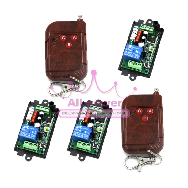 

110V 220V 1CH(channel) 10A Free Shipping Wireless Remote Switch mainboard Wireless Receiver Learning code 315Mhz/433Mhz optional