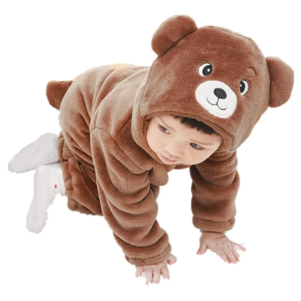 

Animal Brown bear Kigurumi Baby Winter Wear Festival Costume 1-3 Years Children Kid Cosplay Suit Funny Animal Onepiece Fantasia