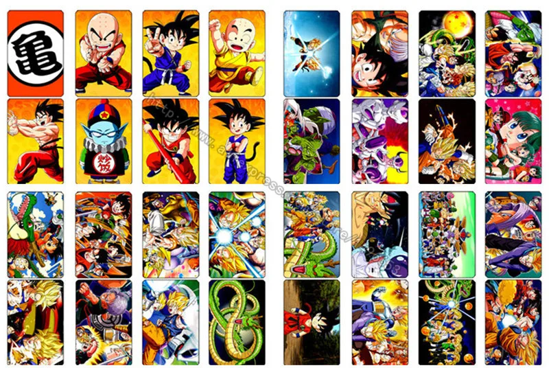 30 шт./партия, наклейки Dragon Ball Z, игрушки из японского аниме, кредитные наклейки DIY Bank Bus Card, Goku, классические Мультяшные наклейки, детские подарки