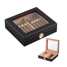 Кедровая древесина для путешествий, Сигара коробка для сигар с увлажнителем гигрометром Humidor портсигар чехол Humidors Fit 20-30 COHIBA сигар