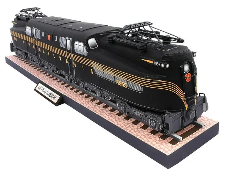 1:56 масштаб Американский GG1 Электрический локомотив Поезд Модель 3D бумажная модель комплект