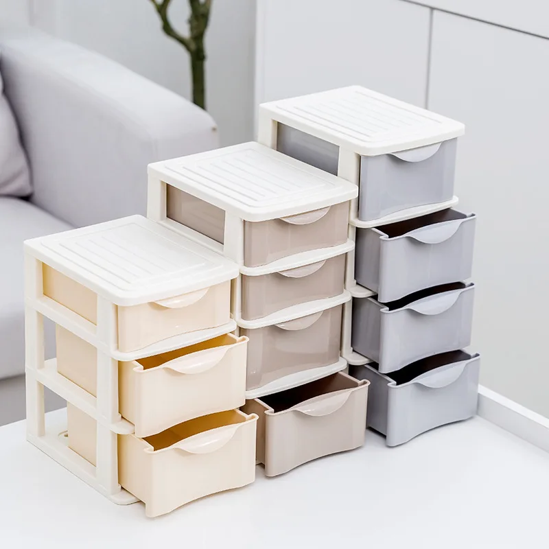 

Mini 3/4 Layers Desktop Drawer Storage Box Sundries Case Cosmetic Jewelry Box Desktop Makeup Organizer Sundries Plastic Box