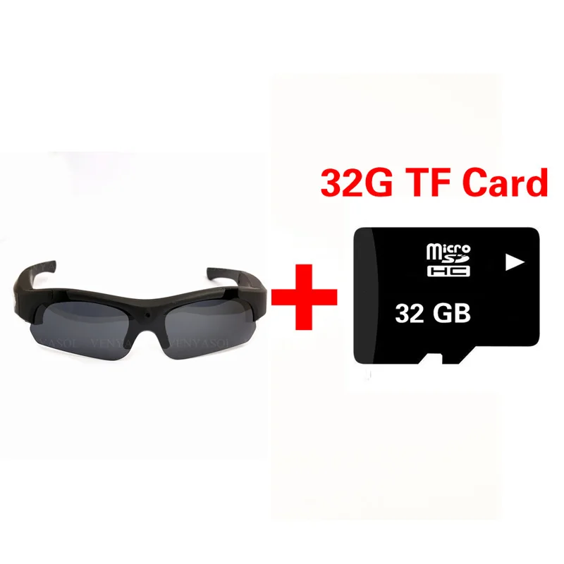 SPIED CAT FULL HD 1080P поляризационные мини-камеры солнцезащитные очки цифровой видеорегистратор очки Спортивная видеокамера секретная уличная Черная Камера - Цвет: Sunglasses and 32GB