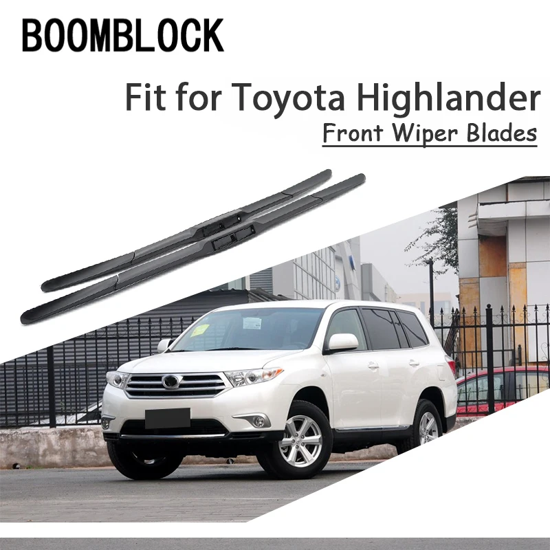 BOOMBLOCK 2PCS High Quality Front Windshield Wiper Blades For 2000-2016 Toyota Highlander Accessories | Автомобили и мотоциклы