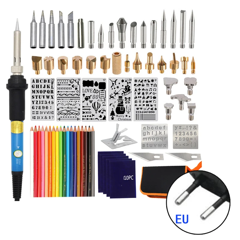 

60W Electric Soldering Iron Welding Tool Kit Solder Wire Tweezers Set 110V/220V
