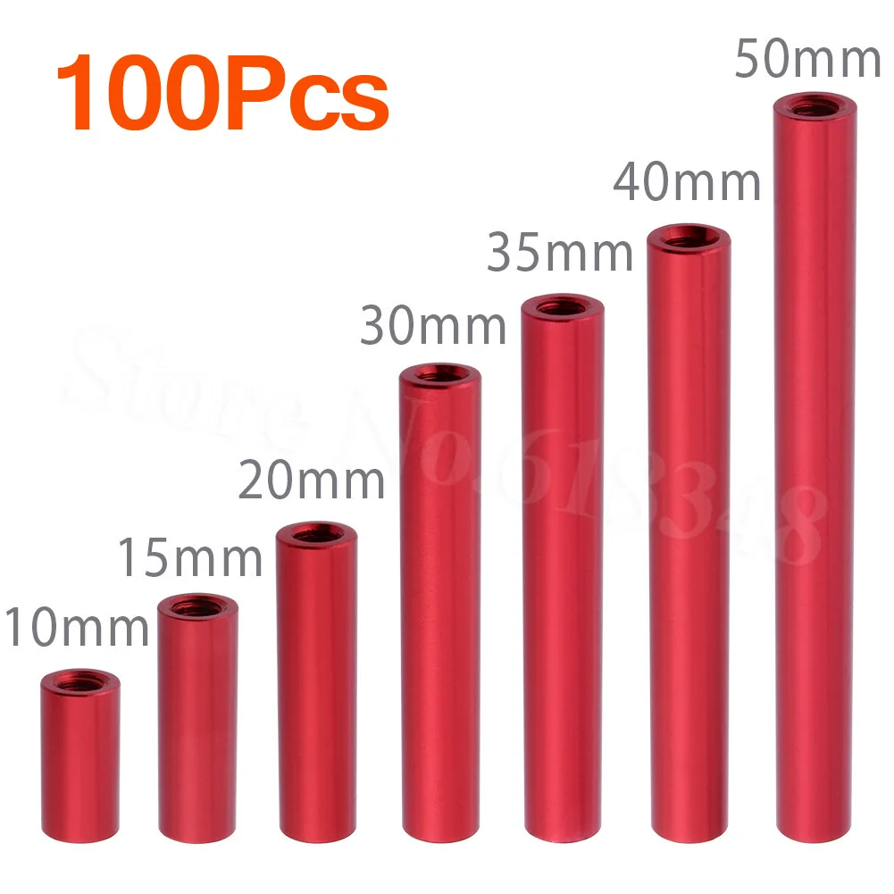 100 шт. алюминиевая стойка M3x10mm 15 мм 20 30 35 40 50 круглая Колонка для радиоуправляемых