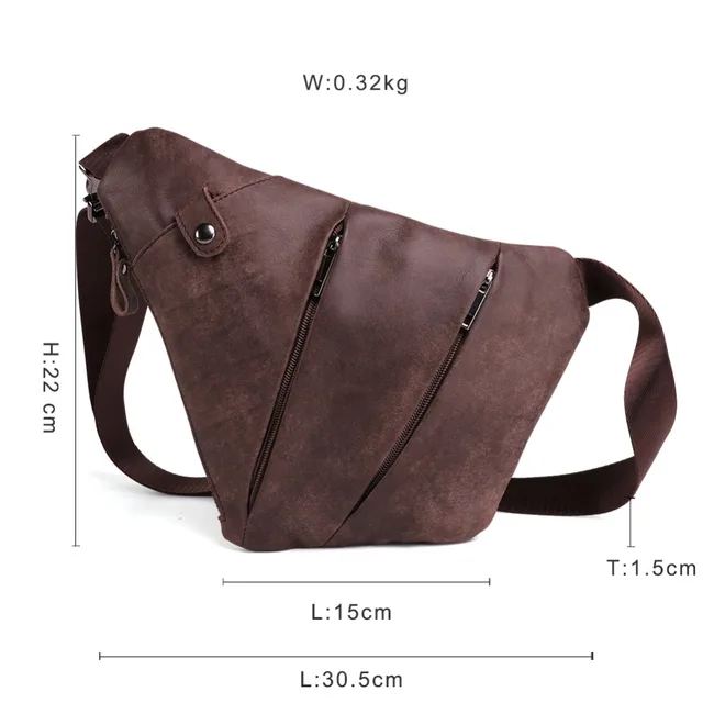 JOYIR High Quality Genuine Leather Men Messenger Bag Casual Crossbody Bag Fashion Men's Handbag Men Chest Bag Male Shoulder Bag 6
