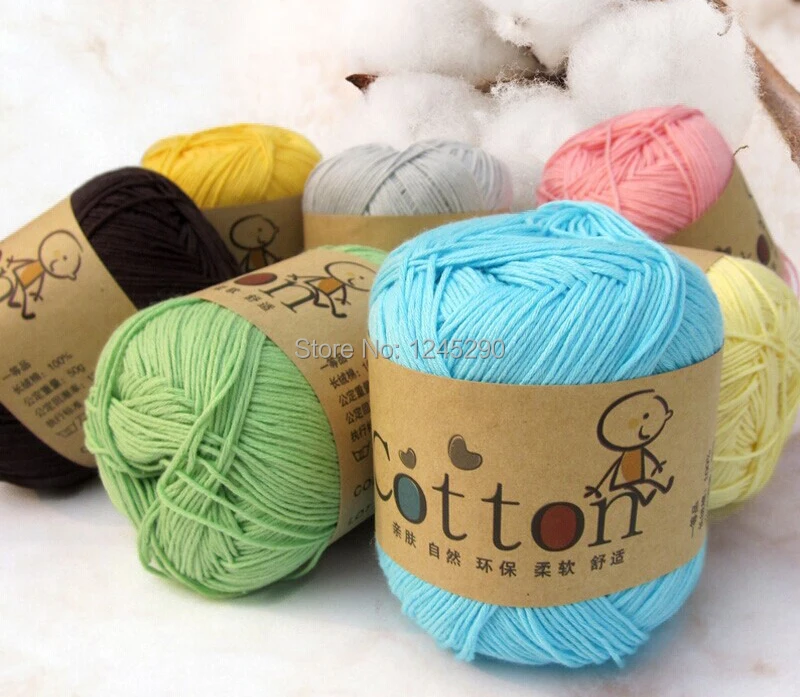 100 Cotton baby yarn for knitting pure cotton baby sweaters shoes hats