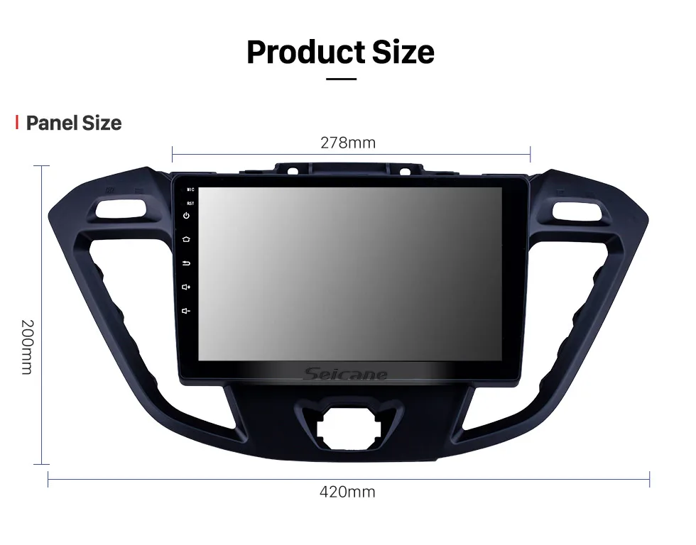 Flash Deal Seicane 9 inch Android 8.1 for Ford JMC Tourneo Low Version 2017 2018 2019 Car GPS Navigation Radio Unit Player support TPMS DVR 14