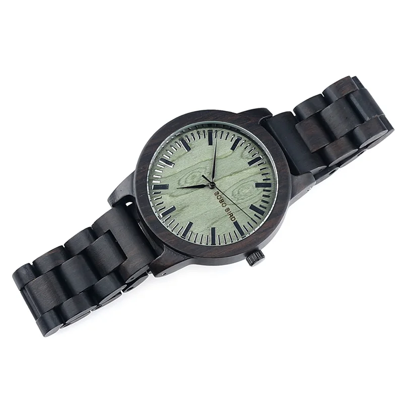 Casual Vintage Watch Men BOBO BIRD Wooden Watches Handmade Wooden Band Male Wristwatch relogio masculino C-M04