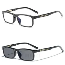 MINCL/ новые модные мужские классические квадратные переходные фотохромные брендовые роскошные очки для чтения FML