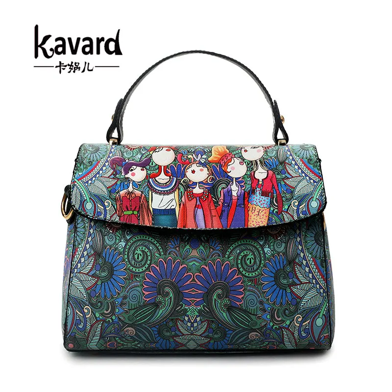 Kavard лесная пляжная сумка зеленая сумка через плечо для женщин Сумка дизайнерская сумка женская сумка для рук сумка для основной femme de marque - Цвет: Зеленый