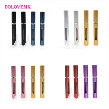 

Dolovemk Mini Portable 5ML Perfume Bottles Containers Aluminum Oxide Shell Atomizers