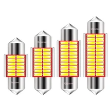 31 мм 36 мм 39 мм 42 мм C5W C10W 4014 SMD СВЕТОДИОДНЫЙ CANBUS без ошибок автомобильный фестонный светильник интерьерные купольные огни автомобильная карта крыша лампа для чтения белая