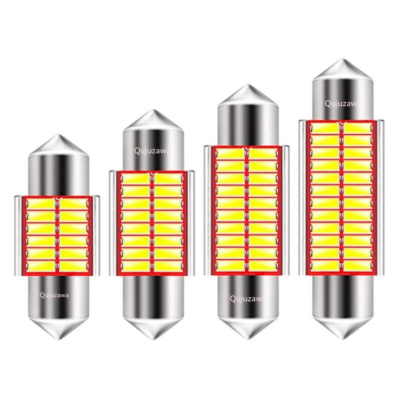 

31mm 36mm 39mm 42mm C5W C10W 4014 SMD LED CANBUS NO ERROR Auto Festoon Lamp Interior Dome Lights Car Map Roof Reading Bulb White