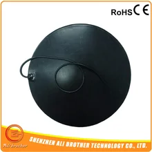 Диаметр 300*1,5 мм с подогревом кровать для 3d принтер Гибкая силиконовая резина подогреватель 120vAC 350 Вт клей 1 сбоку 100 К 500 мм leadwire