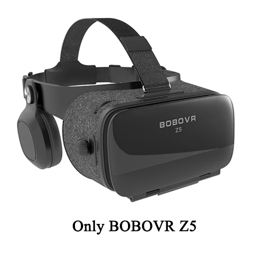 BOBOVR Z5 VR очки 3D Виртуальная реальность картонный шлем для Iphone Android смартфон с vr пультом дистанционного управления - Цвет: Only Z5