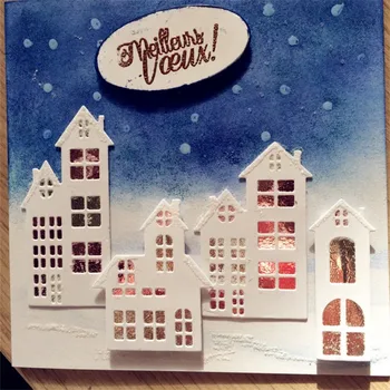

Metal Cutting Dies Building For Scrapbooking Stencils DIY Album Cards Decoration Embossing Folder Die Cuts Template