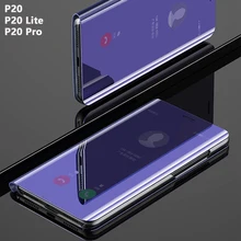 Откидной смарт-зеркальный чехол для телефона, чехол, для HuaWei P30 Lite P 30 Pro P30Lite P30pro, прозрачный кожаный чехол с Откидывающейся Крышкой цвета розового золота