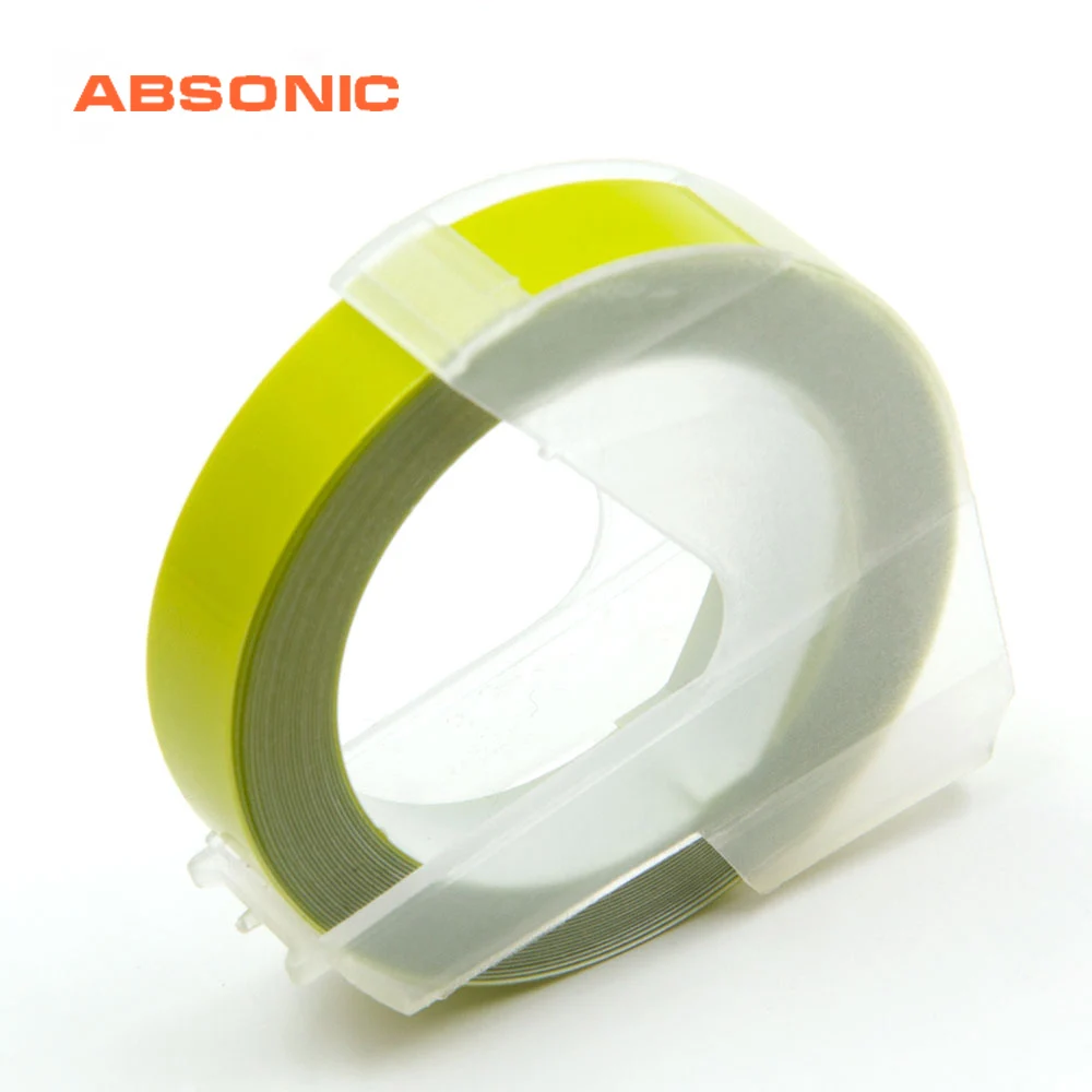 Absoonic 9 мм Grass Green Dymo 3D пластиковая лента с тиснением для изготовления этикеток