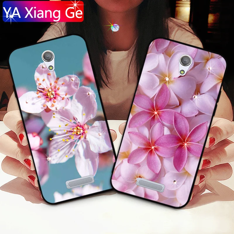 

Glitter Diamond Case For Gionee S5.1 Fly IQ4516 Luxury Rhinestone Cherry Cover Case For Highscreen Tasty / Power Five (5) Pro