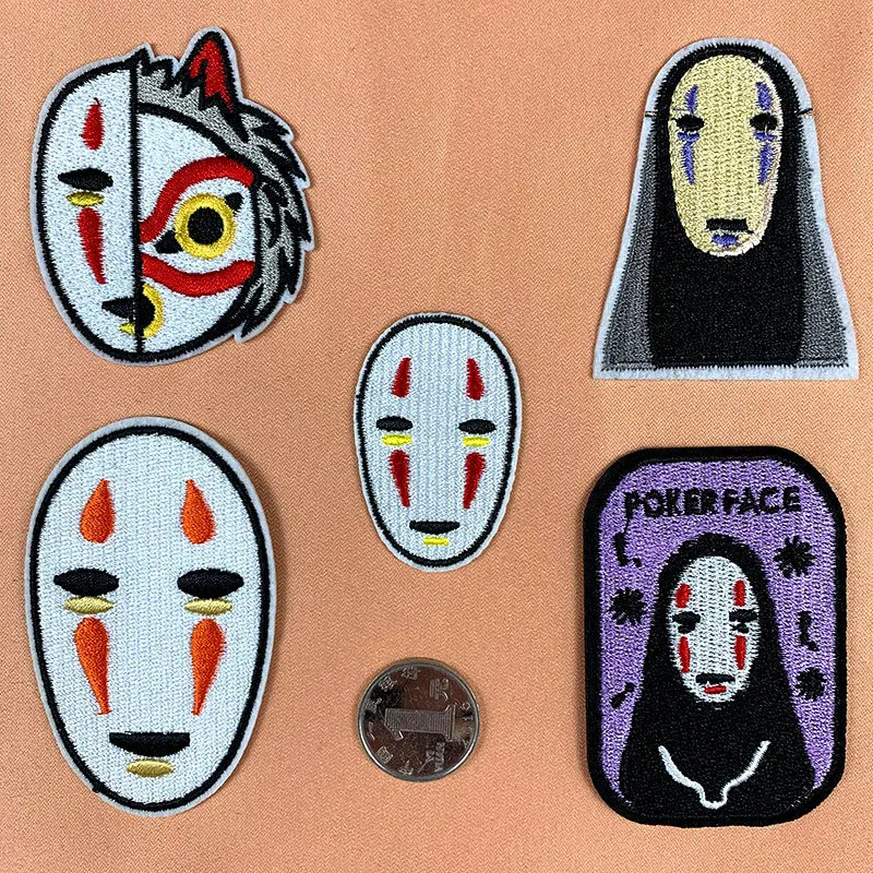 

1pcs No Face Man Cool Patches Sew Fabric Sticker Badge Embroidered Iron On Patch for Clothes Appliques DIY Repair Accessories