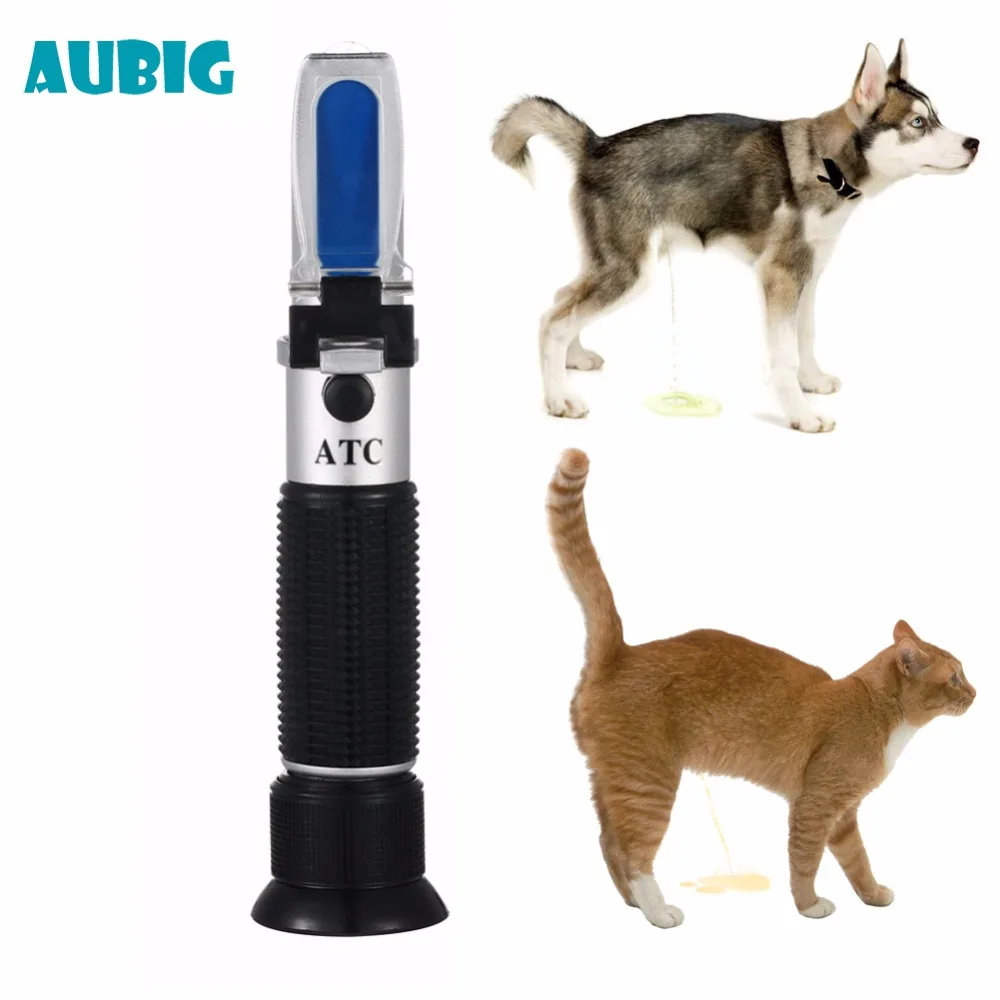 

AUBIG Veterinary and Human Dog Cat Piss Urine Refractometer Clinical Medical Pet Dog Cat 2-14g/dl Urine Specific Gravity Tester