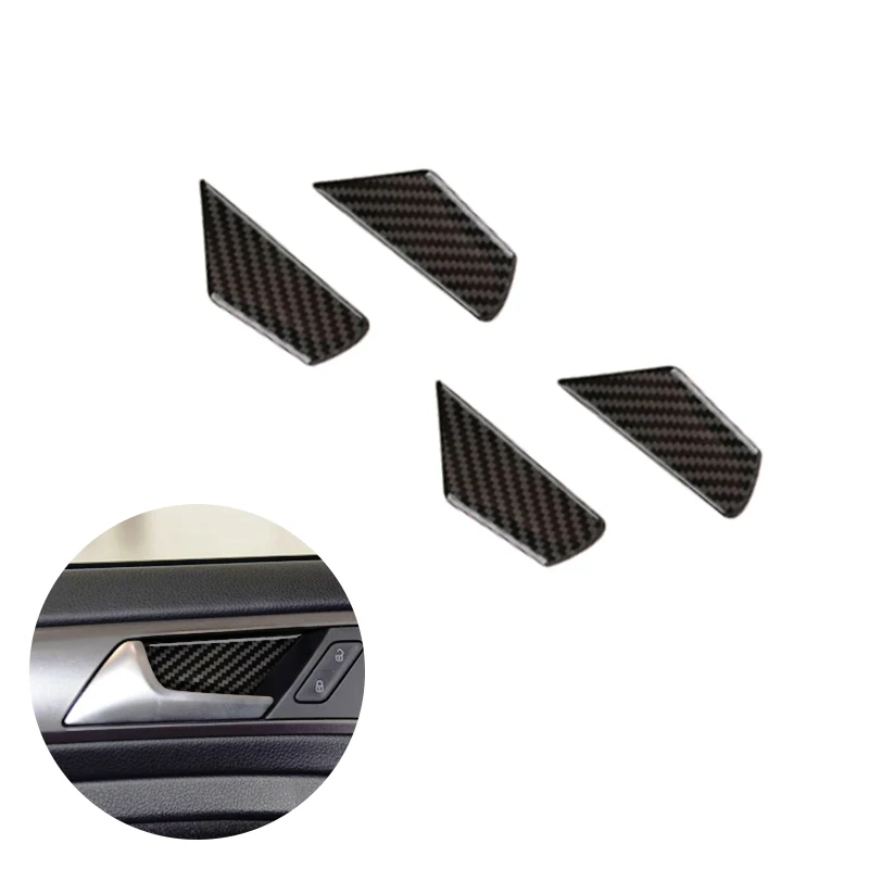 

For VW Golf 7 MK7 VII 2013 2014 2015 2016 2017 4pcs Carbon Fiber Car Door Handle Bowl Cover