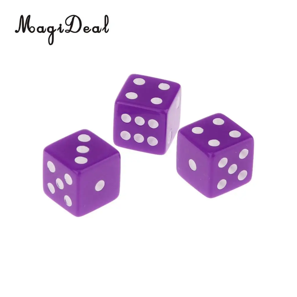 MagiDeal абсолютно новые 100 x Непрозрачные Акриловые 16 мм шестигранные игральные