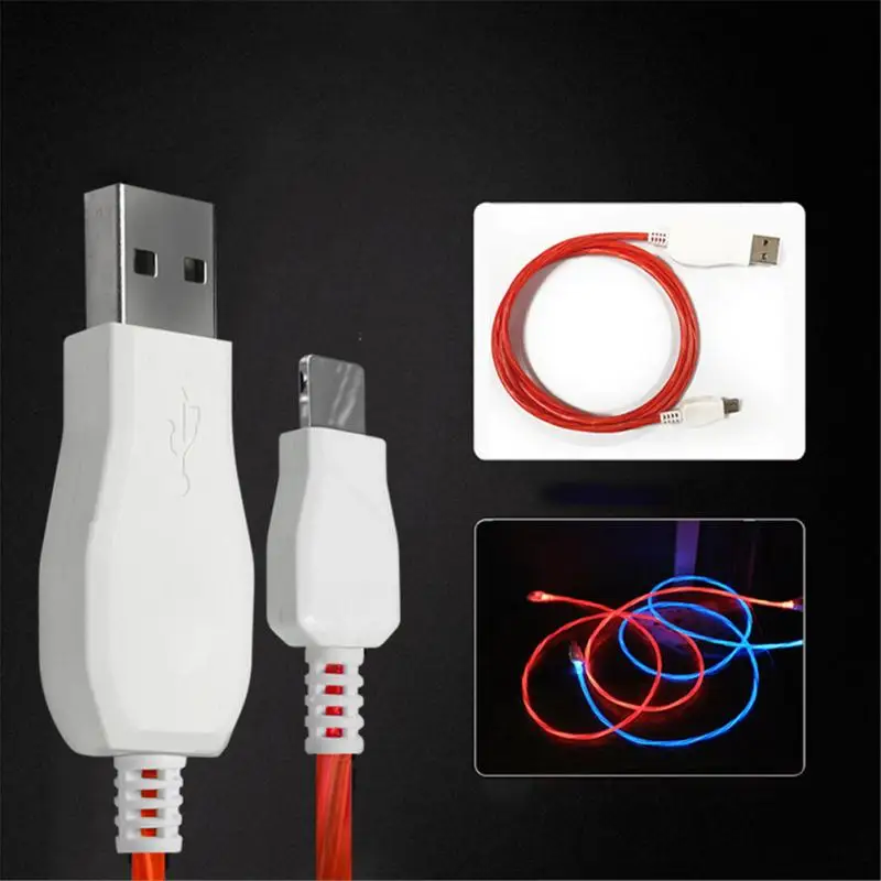 Кабель для быстрой зарядки Свет Micro Тип C и iPhone зарядка через usb кабель мобильного