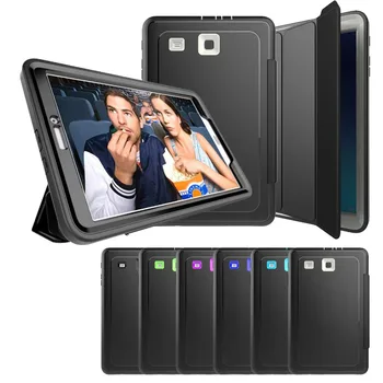 

For Capa Tablet Samsung Galaxy Tab E 9.6 Case Cover T560 T561 Durable 3 Layers Hybrid Rugged Shockproof Folding Stand Smart Case