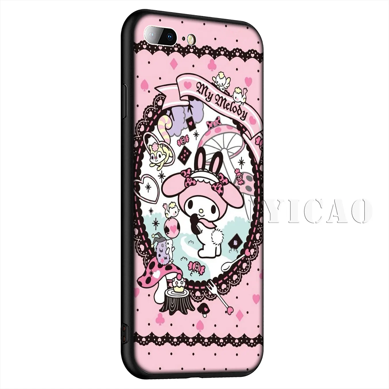 Цветной милый силиконовый мягкий чехол Kuromi для iPhone 11 Pro Max XR X XS 8 7 6 6S Plus 5 5S SE