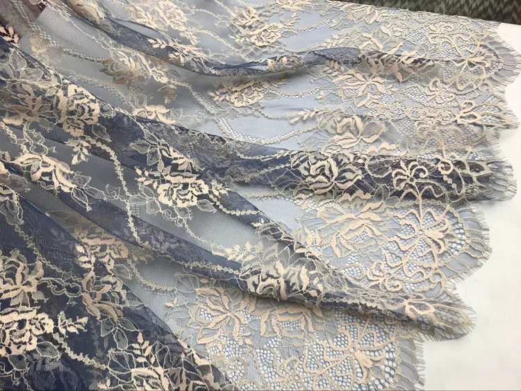 Тонкий кружевной ткани ресниц кружева позиционирования цветок платье для Сделай Сам одежда аксессуары ремесла