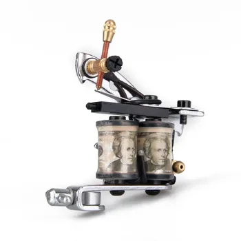 

New Arrival Tattoo Kit Machine Gun For Shader Liner Spanner Set Silver Pro Handmade Set Supply Lightweight