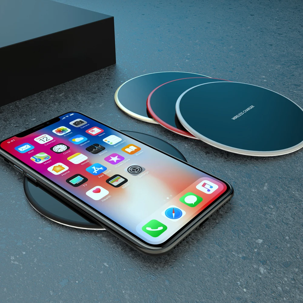 NYFundas Qi Беспроводное зарядное устройство Подставка для зарядки ультра тонкий Apple