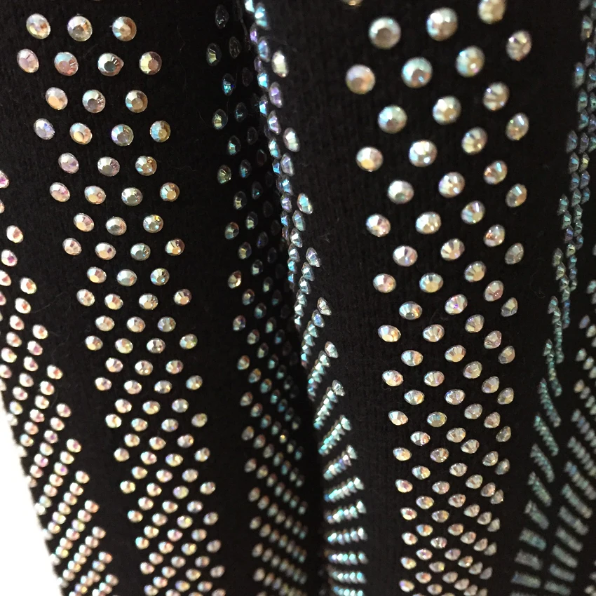 HIGH QUALITY New Fashion 2018 Designer Sweater Women's Long Sleeve Luxurious Diamonds Beaded Pullover Sweater
