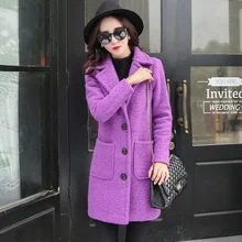 Abrigos Mujer Invierno зимнее пальто женское однотонное кашемировое женское длинное пальто тонкое плотное шерстяное модное осеннее пальто