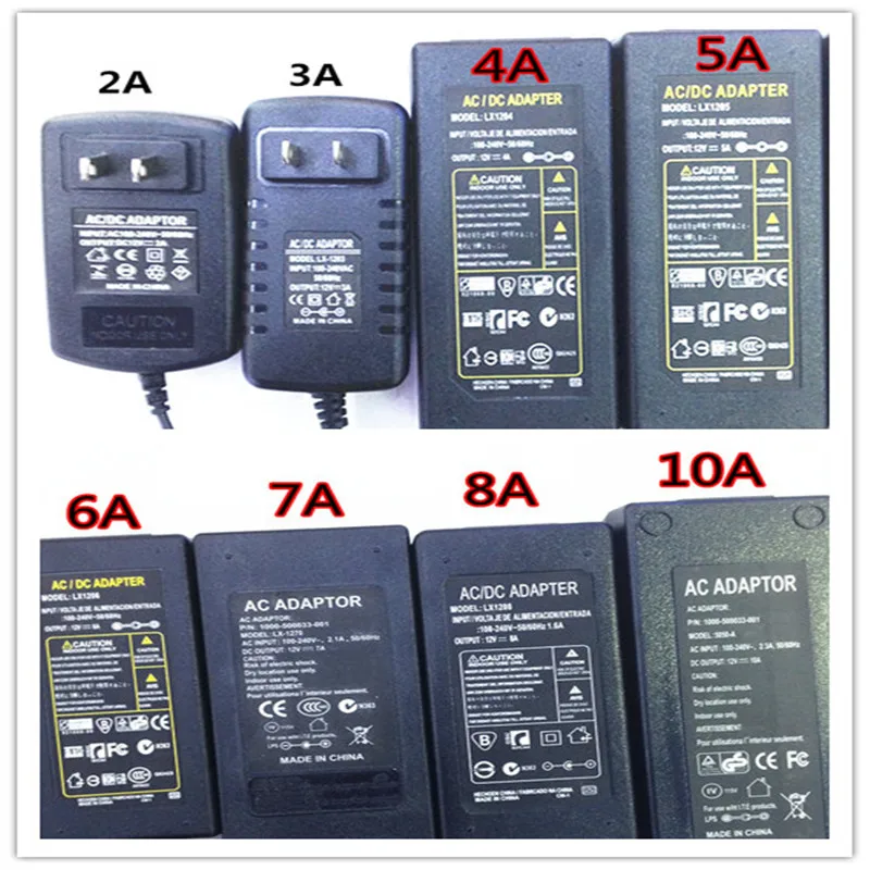 Светодиодный Питание 5 В, 12 В, 24 В постоянного тока, 2A 3A 5A 7A 8A 10A для 5 В, 12 В, 24 В постоянного тока, светодиодный свет прокладки трансформаторы систем освещения светодиодный аксессуары