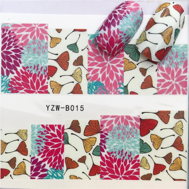YWK 31 стиль цветок винтажный дизайн ногтей переводные наклейки DIY Советы