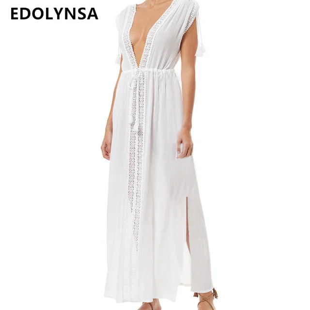 White Cotton Beach Dress
