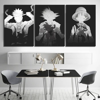 

diamond painting japanese cartoon 3 Piece Goku Luffy full rhinestones cross stitch round/square mosaic diamond embroidery JS4760