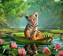 

3D Diy Diamond Embroidery Tiger Diamond Painting Lotus Square Dill Full Diamond Mosaic Embroidery Animal Home Decor Paintings